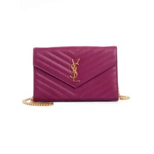 Large Monogram Quilted Leather Wallet on a Chain